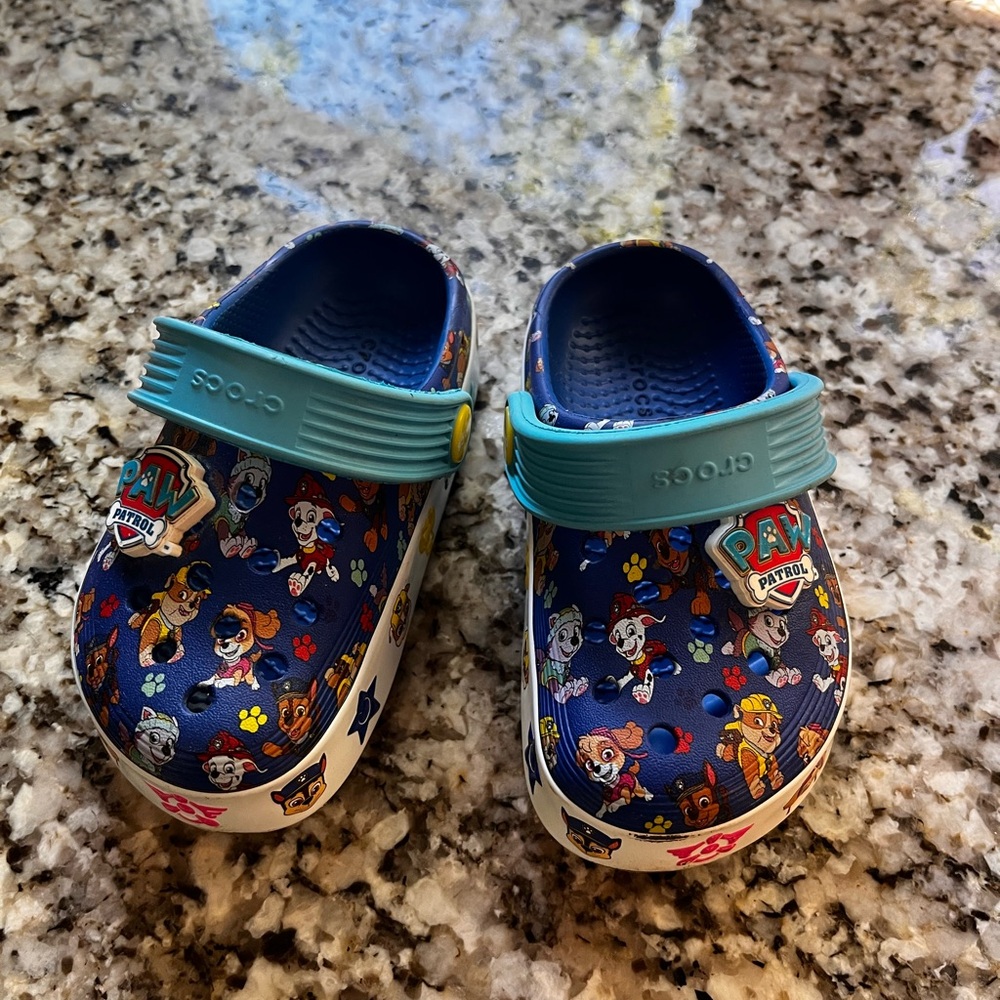 Brand new paw patrol crocs size 8